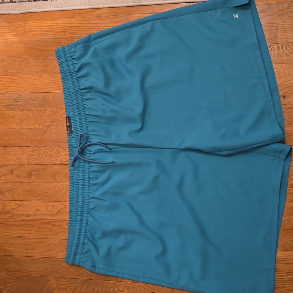 XERSION BRAND MEN'S BIG AND TALL TEAL GREEN SHORTS SIZE 5XLT